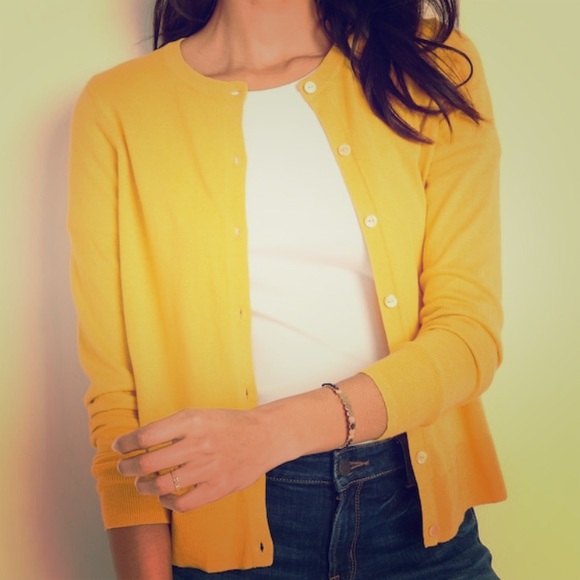 Old Navy Sweaters - {Old navy} Mustard button down cardigan